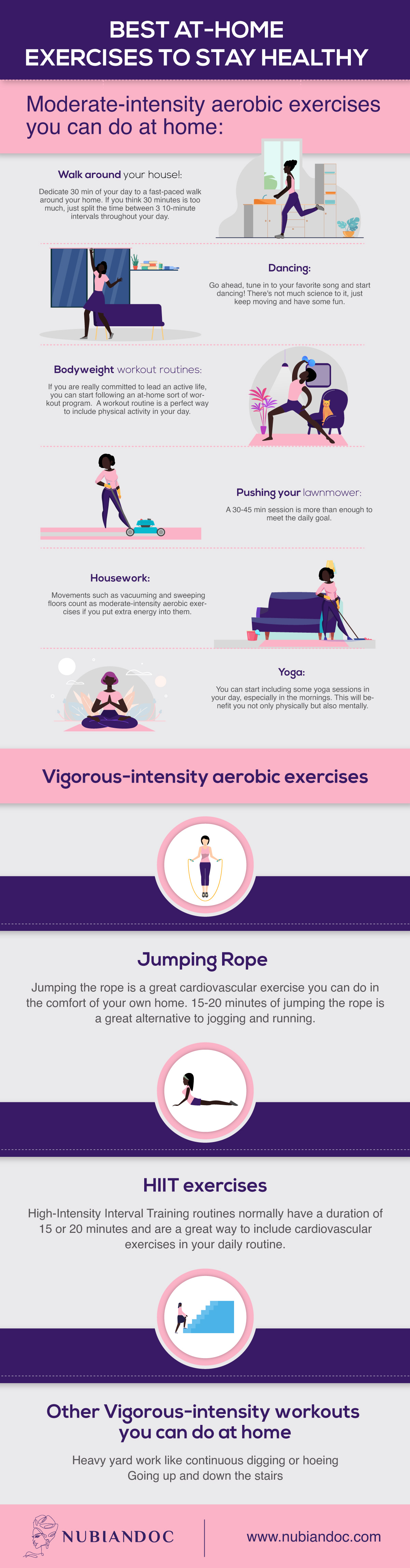 At-home exercises to stay healthy 