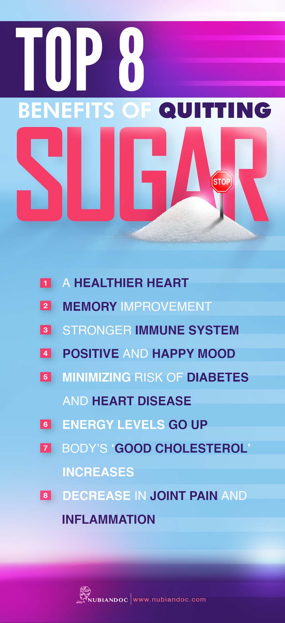 top 8 benefits of quitting sugar