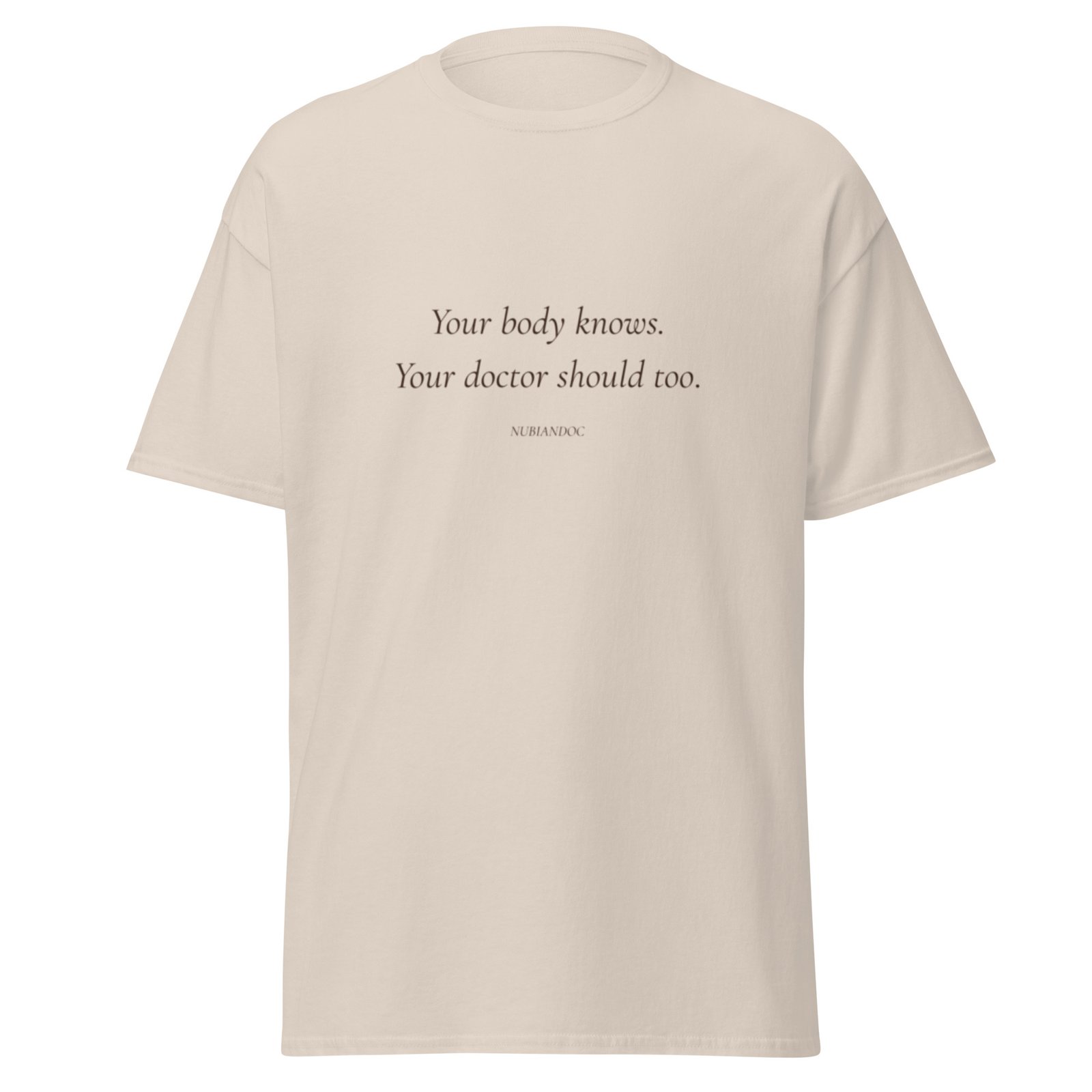 Your Body Knows. | NubianDoc Tee — Cream - Image 5