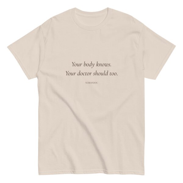 Your Body Knows. | NubianDoc Tee — Cream