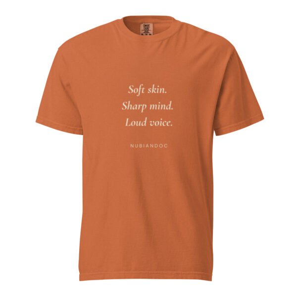 Soft Skin. Sharp Mind. | NubianDoc Tee — Terracotta